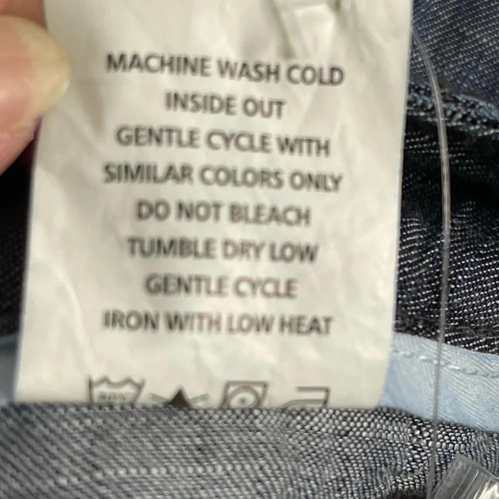Level 99 Blue Denim Picket Tencel and Linen Trousers Size 27 NWT - Picture 8 of 13